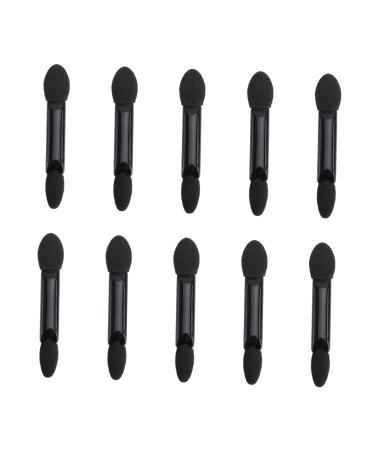 Baluue 10pcs Makeup Tool Kit Applicator Supple Sponge Face Concealer Puff Dual Eyeshadow Brush Kit Black