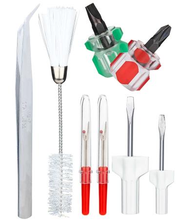 Sewing Machine Cleaning Kit  Mellbree 8pcs Repair Machine Sewing Tools Includes Tweezer Double Headed Lint Brush Different Size Screwdrivers and Seam Rippers to Boost Machine Sewing Performance