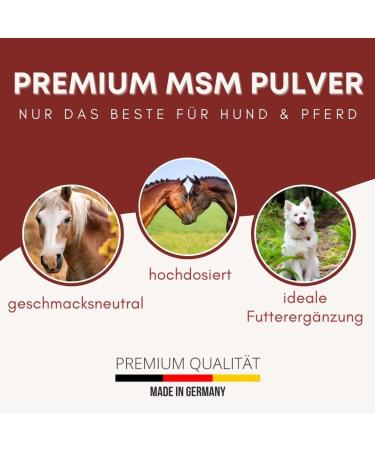Petgold MSM Horse Powder 1000g | High Dose Sulfur Methylsulfonylmethane for Dogs & Horses - Buy Online on SooperMarket.com