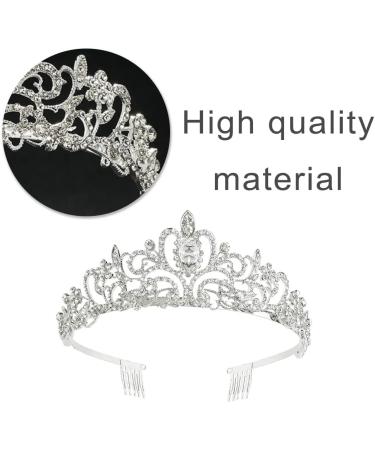 Tiara Crown Crystal Rhinestone Bridal Princess Headband with Comb for Women Bridal Party Wedding Birthdays Anniversaries - Buy Online on SooperMarket.com