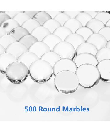 Galashield Clear Glass Marbles for Vases - 500 Pieces | Bulk Round Decorative Marbles - Buy Online on SooperMarket.com