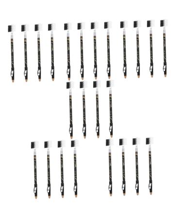 Beavorty 24 Pcs Two-in-One Eyebrow Pencil eyebrow pen brown eyeliner pencil brown eyeliner Non Fading
