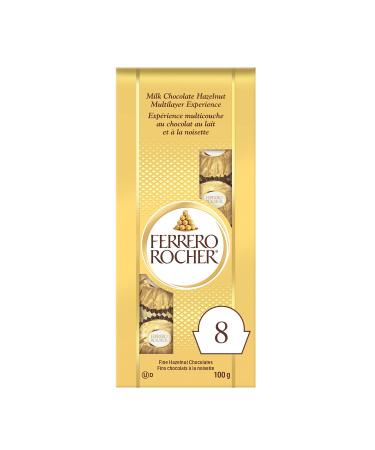 FERRERO ROCHER Fine Hazelnut Milk Chocolate Gift Bag 8 Individually Wrapped Chocolates 6 Count 88 Kilogram Ferrero Rocher 6 bags of 8 pieces