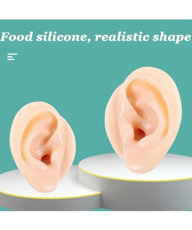Ear Model A Pair - Professional Simulated Ear Template Imitation Soft Soft Silicone Soft Ear Display Products Actual Ear Mold Sample - Buy Online on SooperMarket.com