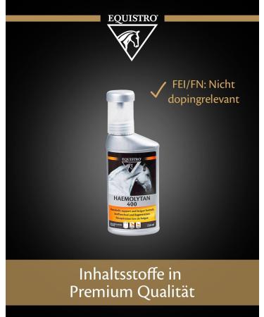 Equistro Haemolytan 400 - Vitality Support Supplement for Horses | Enhance Performance | 250ml - Buy Online on SooperMarket.com