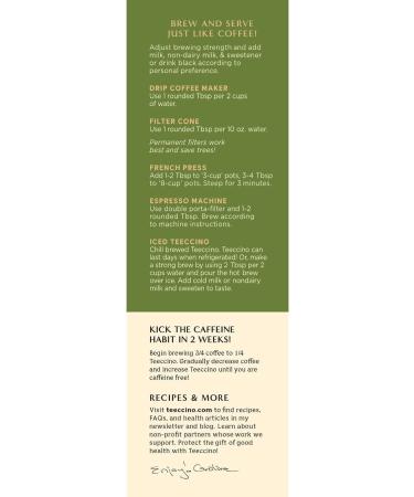 Teeccino Organic Dark Roast Maca Chocolate Herbal Coffee - Caffeine Free, 11 oz (312 g) - Buy Online on SooperMarket.com