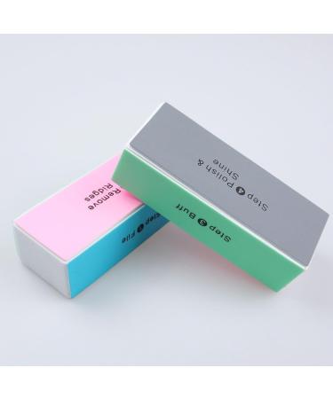 2Pcs 4-Sided Nail Buffer Professional Nail Buffer Block Manicure Sanding File for Natural Nails Acrylic Nail Polishing Nails - Buy Online on SooperMarket.com