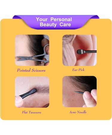 RedFlow 8 in 1 Manicure Set - Travel Nail Clipper Kit for Fingernails & Toenails | Premium Pedicure Tools (Black - Buy Online on SooperMarket.com