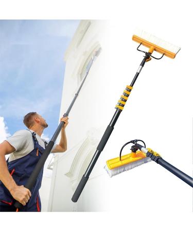 Telessolar Photovoltaic Panel Cleaning Tool Extendable Window Cleaning Pole Water Fed Brush for Window Photovoltaic Panel Trucks Cleaning System (Color : 30ft/9m) (16ft/4.8m)