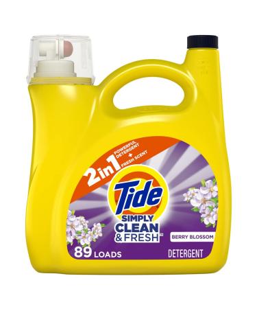 Tide Simply Liquid Laundry Detergent Berry Blossom, 89 loads