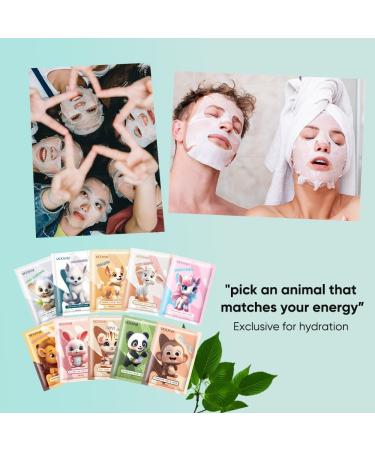 Cute Animal Mask Moisturising & Repairing Sheet Hyaluronic Acid Moisturising & Hydrating Mask - Buy Online on SooperMarket.com