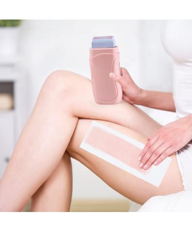Dual Roll On Waxing Kit with Rose Wax Cartridge - Hair Removal Double Wax Warmer for Legs, Arms, Underarms - Pink - Buy Online on SooperMarket.com