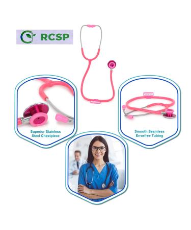 Acoustic Stethoscope for Doctors & Students | Lightweight Flexible Soft Ear Knobs | Pink Edition - Shop Internationally - Buy Online on SooperMarket.com