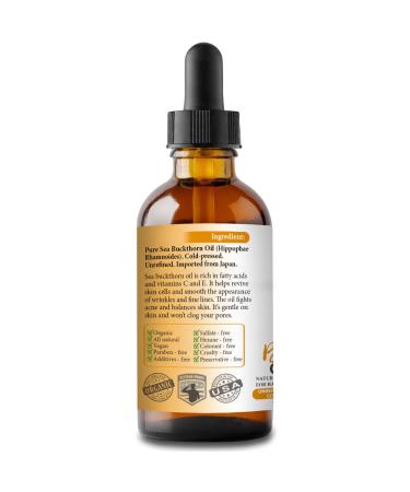 Organic Rosehip Seed Oil 4oz - Cold-Pressed, Unrefined & Chemical-Free - Rich in Vitamin C - For Mature Skin, Hair, Nails, Stretch Marks - Buy Online on SooperMarket.com