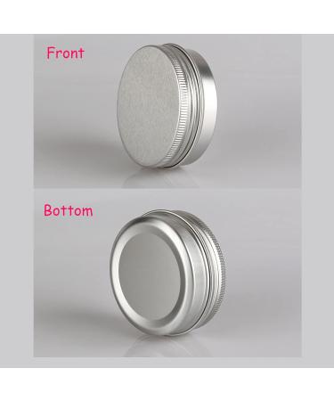 12 Pack of 40ml Silver Aluminum Screw Cap Cream Cans - Empty Round Cosmetic Containers with Stickers - Ideal for International Shipping - Buy Online on SooperMarket.com
