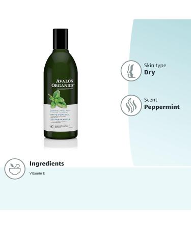 Avalon Organics Peppermint Bath & Shower Gel | Refreshing Body Wash - 12 fl oz | Buy Internationally - Buy Online on SooperMarket.com
