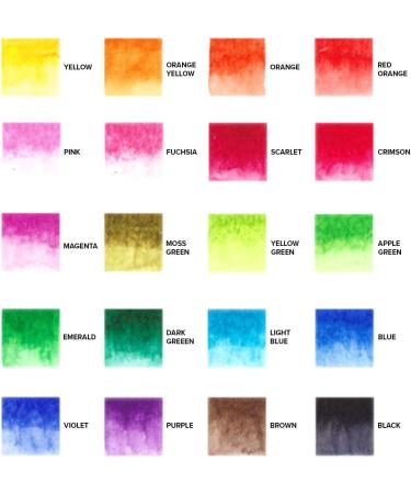 GenCrafts Watercolor Brush Pens Set - 20 Premium Colors with Real Brush Tips in No Mess Case - Washable & Non-toxic - Portable Painting Kit - Buy Online on SooperMarket.com