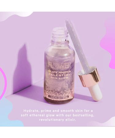 Flower Beauty Supernova Celestial Skin Elixir - Vegan Face Primer with Antioxidant-Rich Oils for Smooth & Bright Skin - Buy Online on SooperMarket.com
