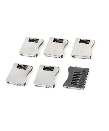 uxcell a14061000ux0287 SMT SMD Cell Phone TF Micro SD Memory Card Slot Holder Sockets Pack of 6