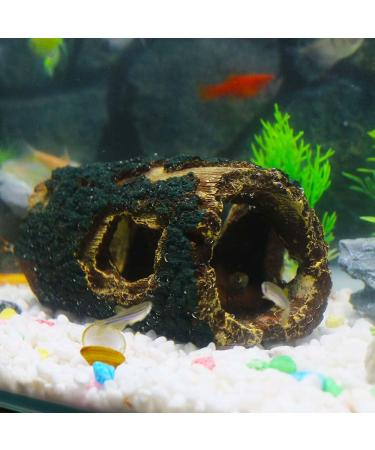 CTPENG Aquarium Cave - Kunst Resin Betta Decoration - Ideal for Small & Medium Aquariums (Harz 13.5x9x5.5 cm) - Buy Online on SooperMarket.com
