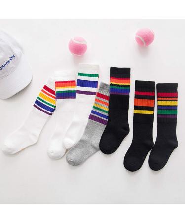 KESYOO 6 Pairs Cotton Knee High Socks for Unisex 1-3 Years, Assorted Color - Calf Length Tube Stockings - Buy Online on SooperMarket.com