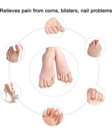 AUXHCYL 26-Piece Soft Gel Toe Tubes Sleeves for Pain Relief - Corn Pad Protectors, Toe Caps, Toe Separator Silicone Protectors for Women - Buy Online on SooperMarket.com