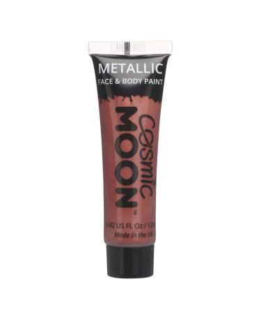 Face & Body Metallic Paint by Cosmic Moon - Red - Water Based Face Paint Makeup for Adults Kids - 12ml