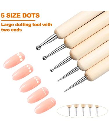 Shop Hanyousheng 20-Piece Nail Brush Set | 15 Design Brushes & 5 Dotting Tools for DIY Nail Art | Black | International Shipping Available - Buy Online on SooperMarket.com