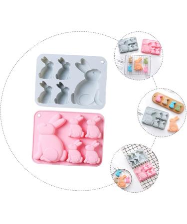 PRETYZOOM 2pcs Easter Cake Mold Easter Bunny Cake Mould Bunny Candy Mold Easter Chocolate Molds Silicone Bakery Easter Decor Easter Baking Molds 3D Silica Gel Bakeware Baking Supplies - Buy Online on SooperMarket.com
