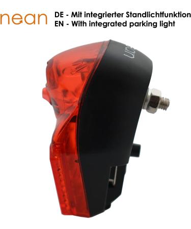 Buy NEAN LED Bicycle Dynamo Rear Light | STVZO Approved Reflector & Parking Light | 7 Candela Red Outdoor Reflector Lamp - Buy Online on SooperMarket.com