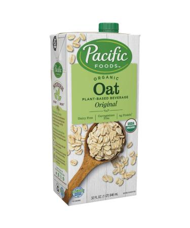 Pacific Foods Organic Oat Original Plant-Based Milk, Organic Oat - Original, 32 Fl Oz (Pack of 12)