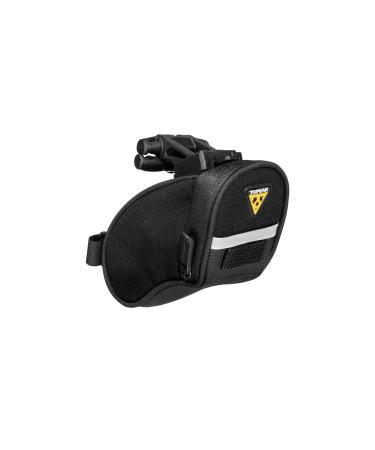 Topeak Aero Wedge Pack, w/ Fixer F11, Micro , Black, L x W x H 6.6 x 14 x 8.1 cm / 2.6 x 5.5 x 3.2