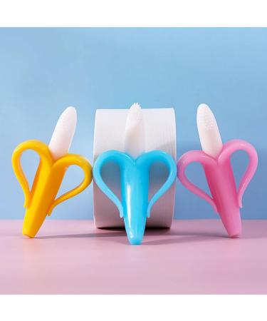Baby Banana Gum Molar Stick bite Lok Food Silicone Fruit Gum Training Toothbrush - Buy Online on SooperMarket.com
