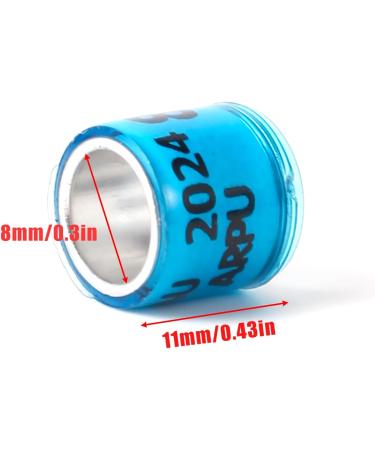 100PC Multicolor Aluminum Pigeon Leg Rings - 2024 AU Training Footring for Bird Identification - Durable Plastic Tauben Leg Bands - Buy Online on SooperMarket.com