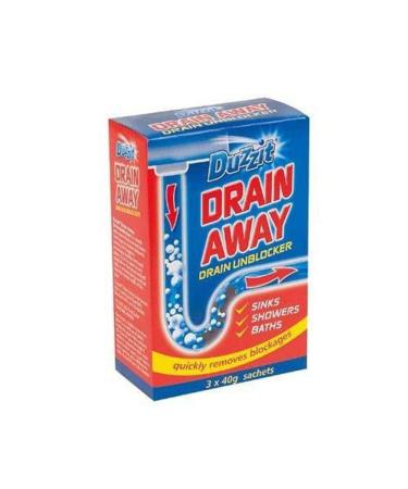 Duzzit 2 x Drain Away-3 x 40g Sachets Plastic