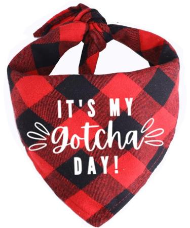 Dog Birthday Bandana Gotcha Day Pet Scarf Dog Adoption Bandana for Boys and Girls Dogs Cats Scarf Bibs Accessories for Pet Birthday Gift (Red) - Buy Online on SooperMarket.com