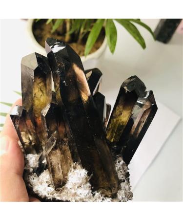 400-500g Hot Quartz Cluster Natural Cairngorm s Flowers Smoky Quartz ClusterCan be Used for HOMEZHOU - Buy Online on SooperMarket.com