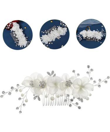 Mikinona Flower Side Hair Comb Girls Hair Accessory Rhinestone Headpiece Hair Jewels for Women Rhinestone Hair Comb Wedding Hair Comb Rhinestones Wedding Dress Bride Hair Piece - Buy Online on SooperMarket.com