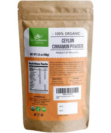 Ceylon Cinnamon Powder 100g (3.5oz) Premium Grade - Buy Online on SooperMarket.com