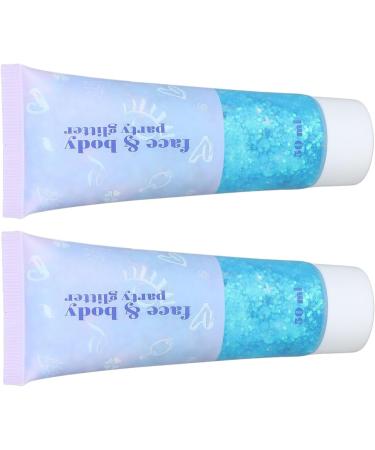 Body Glitter Gel - Versatile Face & Body Art for Festivals Parties & DIY Crafts | Vibrant Blue Color - Buy Online on SooperMarket.com