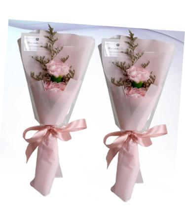 HOMSFOU 4 Pcs Rose Flower Flowers Bouquet Flower Soap Bouquet Gift Flower Bouquet Presents Artificial Bouquet Artificial Flower Bundles Bouquet of Flowers Artificial Carnation Roses - Buy Online on SooperMarket.com
