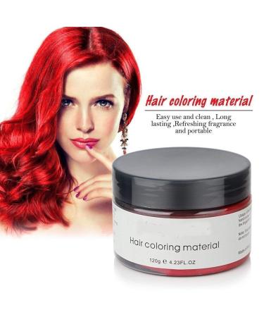 Temporary Hair Wax Color - Washable Hairstyle Dye for Men & Women | Natural Ingredients - 120g Red - Buy Online on SooperMarket.com