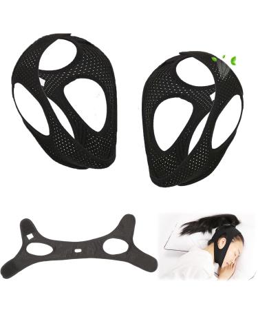 Lqucwepp 2PCS Chin Straps for Snoring Effective Anti Snoring Devices Adjustable Anti Snoring Devices Soft and Breathable Anti-Snoring Chin Strap for Men and Women to Stop Snoring