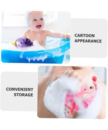 Angoily 4 Pcs Cartoon Bath Balls | Luffa Shower Sponge & Exfoliating Body Scrubbers for Kids - International Shipping Available - Buy Online on SooperMarket.com