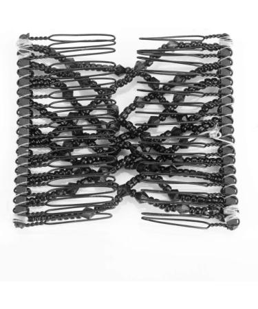 Magic Hair Comb Accessories for Women Girls Black Stretchable Beading Double Slide Combs (Black) - Buy Online on SooperMarket.com