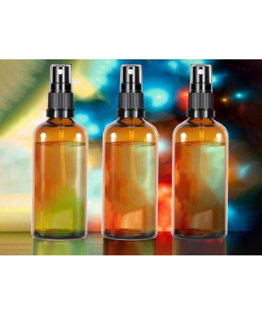 100ml Glass Spray Bottles - Set of 3 - Ideal for Cosmetics Oils & Perfumes - Brown Pharmacist Bottles for Easy Filling - International Shipping Available - Buy Online on SooperMarket.com