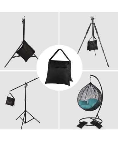 Aqirui Photography Sandbag Saddlebag for Photo Video Studio Stand Backdrop Stand Outdoor Patio Sports Transparent PP Bag and Clips Included 2 Packs - Buy Online on SooperMarket.com