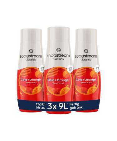 SodaStream syrup 3x Cola + Orange 1x bottle makes 9 liters of ready-to-drink beverage prepared in seconds and always fresh 3x 440 ml