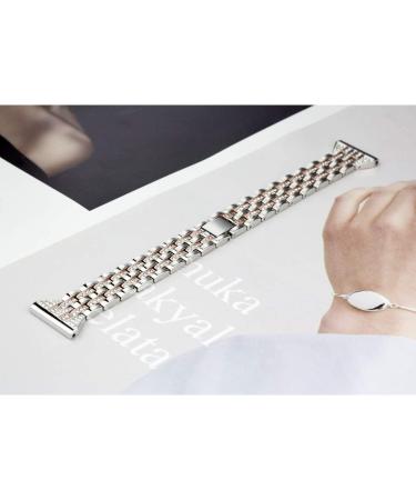 Mtozon Metal Rhinestone Bling Band for Fitbit Versa/Versa 2/Lite - Women's Silver, Rose Gold, Black - Buy Online on SooperMarket.com