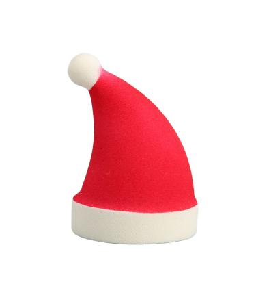 Makeup Sponge Soft Elastic Blending Sponge with Multifunction for Face Christmas Hat Shape Wet Dry Cosmetic Sponge